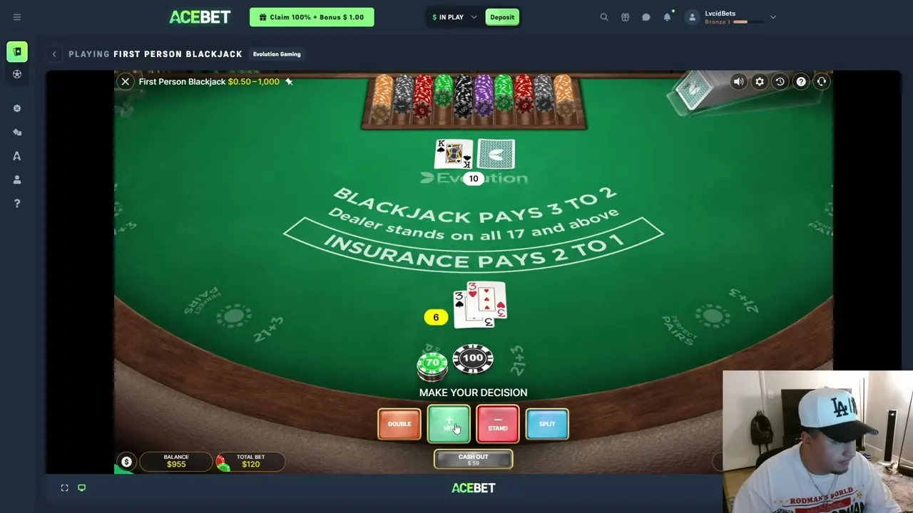 First Person Blackjack — casino con Paysafecard