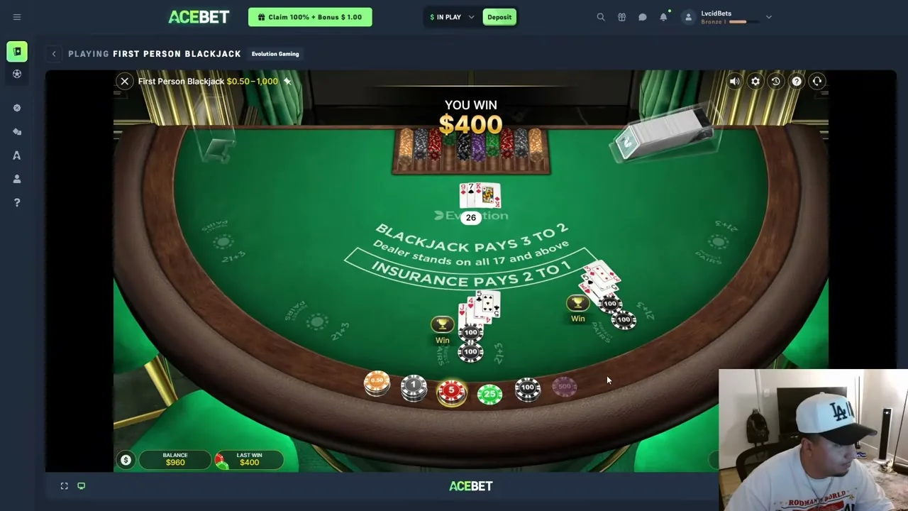 First Person Blackjack con Paysafecard