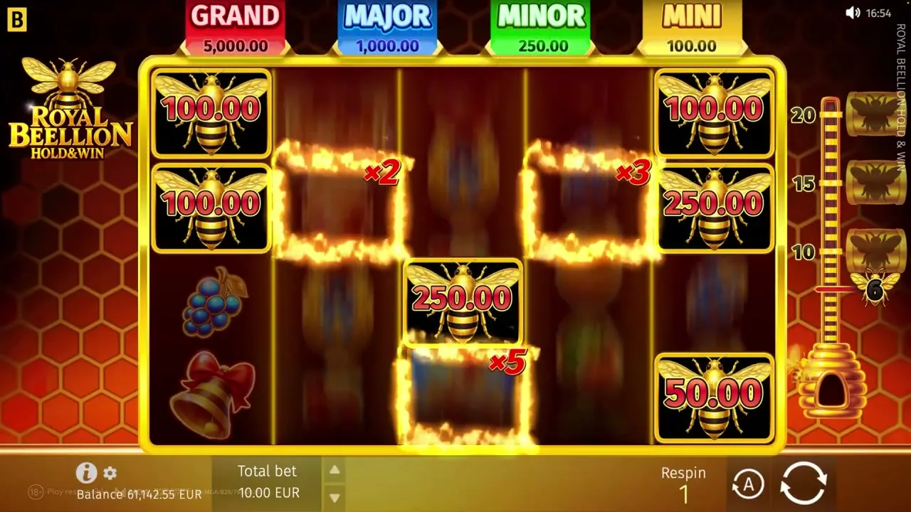 Royal Beellion Hold & Win — casino con Paysafecard